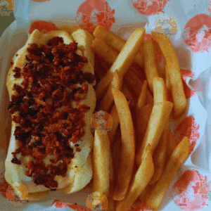 HOT DOG CHORIZO CON PAPAS