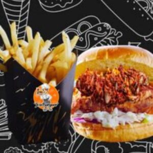 Hamburguesa de pechuga de pollo con carne al pastor en iguala gro