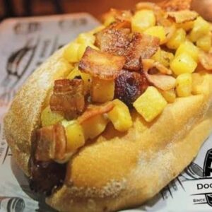 hot dog hawaiano con papas