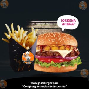 "Hamburguesa Hawaiana en José Burger Iguala: Carne de Res, Piña y Papas Crujientes"